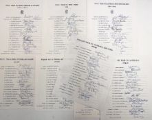 MCC and England Signed Cricket Team Sheet Selection to incl 1972/73 MCC Tour to India, Pakistan &