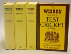 Set of 3x Wisden Cricket Anthology - to incl Vol.1 1864-1900, Vol. II 1900-1940, and Vol. III 1940-