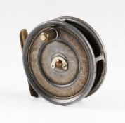 Hardy Bros "The Uniqua Fly Reel" Dup Mk. II trout alloy fly reel c. 1930's - 3 1/8"dia, brass