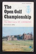 1970 Official Open Golf Championship programme - played at St Andrews and won by Jack Nicklaus for