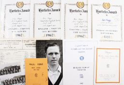 Cricket - Selection of Cricket Ephemera: To consist of Press photograph, Horlicks Award certificates