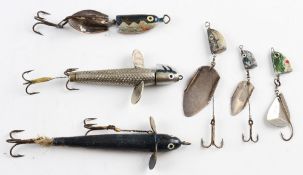 6x assorted Hardy lures - incl Hardy Swimmer, Anti-Kink, Keel head and lead-head et al