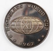 Rothman's World Cup 1967 Cricket Silver Medal: England XI v Rest of the World who won by 8 wickets