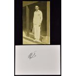 Tennis Autograph - Jean Borotra (1898-1994) Signed Card together with a Real Photo card of