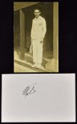 Tennis Autograph - Jean Borotra (1898-1994) Signed Card together with a Real Photo card of