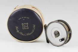 Scarce Hardy Bros The Hydra 3 1/8" alloy trout fly reel - with solid face plate , ribbed brass