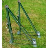 Pair of Ern Lake Patent Steel Folding Tennis Posts- patent numbers 407462 and 411945- appears