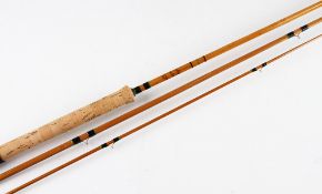 Milbro Made in Scotland split cane trout fly rod - The Bantam 9ft 3pc - fully refurbished in cloth