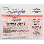 Tennis - 1984 Lawn Tennis Championships Wimbledon Tickets - To include ticket Men's Final McEnroe (