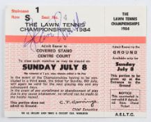 Tennis - 1984 Lawn Tennis Championships Wimbledon Tickets - To include ticket Men's Final McEnroe (