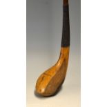 Fine Ben Sayers Transitional golden beech spoon - with full wrap over brass sole plate c/w