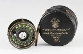 Hardy "The Golden Prince 5/6" alloy fly reel, brown anodised finish, rear disc adjuster, U shaped