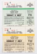Tennis - 1985 Lawn Tennis Championships Wimbledon Tickets - To include tickets Men's Semi- Final