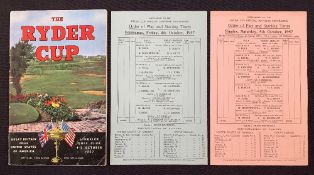 1957 Official Ryder Cup golf programme signed - played at Lindrick Golf Club - won by the G.B&I 7.