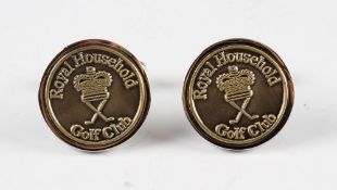 Men's Royal Household Golf Club (Windsor Castle) Cuff Links - Scarce pair to this golf club housed