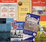 Selection of Sporting Programmes - To include 1955 British Games, 1958 AA Championships, 1956