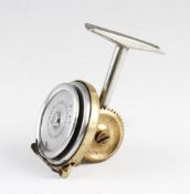 Carswells Modified Illingworth reel: No 9 Brass and chrome. Patent No 18723, 22701, having