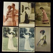 Selection of Tennis Postcards to include 'Marie Studholme', 2x others and another depicting a couple