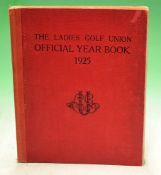 The Ladies Golf Union Official Year Book for 1925 - lesser quality production - interesting to