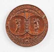 1923 Worplesdon Golf Club Scratch Mixed Foursomes Medal - engraved on the reverse "Miss E.E Helme
