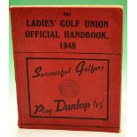 The Ladies Golf Union Official Year Book for 1948 - original red boards with Dunlop Golf Ball