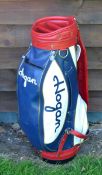 Fine Ben Hogan Modern "Hogan" 10" Tour Golf Bag - in red white and blue -c/w proper caddy shoulder