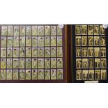 John Player & Sons Cricket Cigarette Cards 'Cricketers Caricatures by RIP' with 50x cards, framed