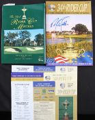 2002 Official Ryder Cup Signed golf programme and ephemera - for the rearranged contest cancelled in