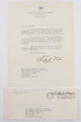 1957 Autographed Letter by Richard Nixon: 1957 Office of the Vice President letter headed paper a