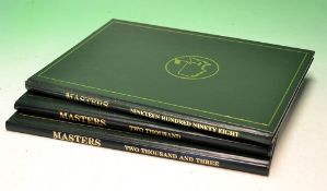 Masters Official Golf Annuals (3) - for 1998 (Mark O'Meara), 2000 (Vijay Singh) and 2003 (Mike Weir)