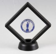 2013 Official R & A Open Golf Championship Player Enamel Badge - 142nd Open won by Phil Mickelson in