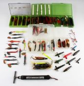 Good collection of Salmon lures and flies - incl 8x boxes and a case containing a good selection