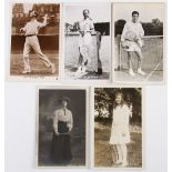 Tennis Postcard Selection to include an E Trim 'B Nuthall', others include a Tuck's 'HRH The Duke of