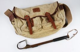 House of Hardy Fishing Tackle Bag et al - canvas and leather c/w adjustable webbing shoulder