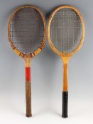 Slazenger 'The Demon' Tennis Racket marked Special to the concave wedge, natural gut string which