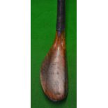 Wm Park Musselburgh golden beech wood transitional driver c.1890 - fitted with hide grip with thin