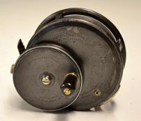 Extremely rare Hardy Bros left hand St George Multiplier 3 3/8" alloy reel - stamped JS (Jimmy