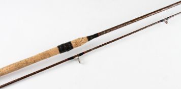 Interesting Allcocks fully wire whipped split cane fly rod - 7ft 6in 2pc with sliding reel fittings,