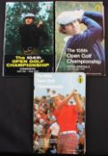 3x Open Golf Championship programmes from 1975-1977 - to incl Carnoustie '75 won by Tom Watson the