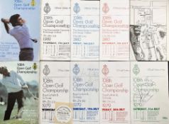 1979 Official Open Golf Championship Programme, signed draw sheet and ticket - played at Royal