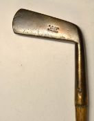 Willie Wilson St Andrews bronzed gun metal straight blade putter c.1890 - good clear makers cleek