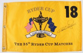 2004 Ryder Cup Commemorative Pin Flag - played at Oaklands Hills C.C. - winners Europe signed by