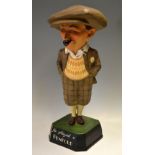 Fine and early Penfold Man papier-mâché advertising golfing figure c.1930's c/w the early gap