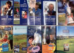 1991- 2000 Collection of Open Golf Championship programmes, draw sheets, guides and tickets - a