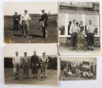 Original photograph of H Hutchinson at St Andrews being handed a Mills putter by his caddie -
