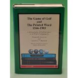 Donovan, Richard E & Joseph Murdoch - "The Game of Golf and the Printed Word 1556-1985" 1st ed