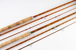 2x James Aspindales split cane river rods - The Aero 10ft 9in 3pc with agate lined butt and tip