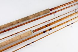 2x split cane match rods - Mordex Competition 12ft 3pc with red agate lined butt and tip guides --