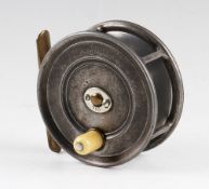 Hardy Patent Uniqua 4" reel, Wide drum, smooth brass foot, rare stamped Hardy's Patent to face,