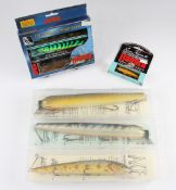 7x various Rapala Ace Handcrafted Lures in makers boxes - incl Ace Chubby Lure 270mm; Rainbow